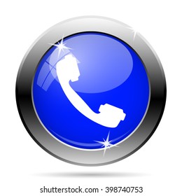 Phone icon. Internet button on white background. EPS10 vector