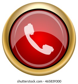 Phone icon. Internet button on white background. EPS10 vector.