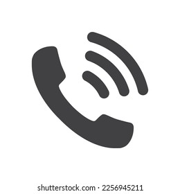 Icono de teléfono aislado ilustración vectorial de diseño plano sobre fondo blanco.
