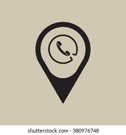  phone  icon,  isolated. Flat  design.