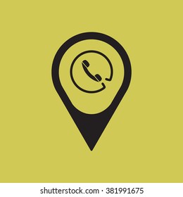   phone   icon,  isolated. Flat  design.