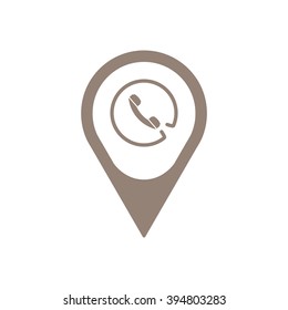   phone   icon,  isolated. Flat  design.