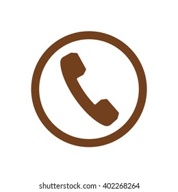  Phone  icon,  isolated. Flat  design.