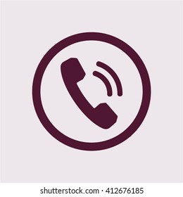   Phone  icon,  isolated. Flat  design.