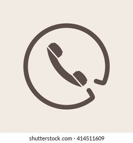   Phone  icon,  isolated. Flat  design.