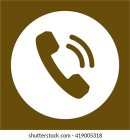   Phone  icon,  isolated. Flat  design.