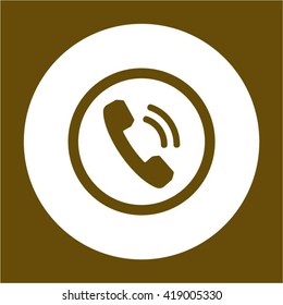   Phone  icon,  isolated. Flat  design.