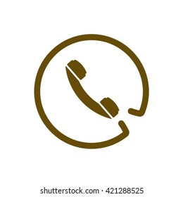   Phone  icon,  isolated. Flat  design.