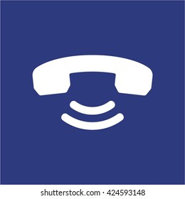 Phone  icon,  isolated. Flat  design.