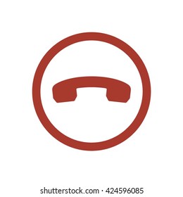 Phone  icon,  isolated. Flat  design.