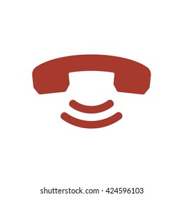  Phone  icon,  isolated. Flat  design.