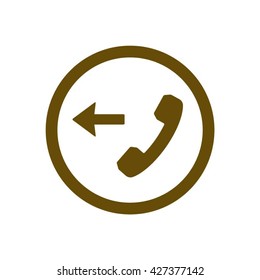  Phone  icon,  isolated. Flat  design.