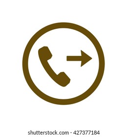  Phone  icon,  isolated. Flat  design.