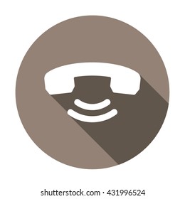 Phone  icon,  isolated. Flat  design.