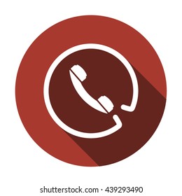 Phone  icon,  isolated. Flat  design.
