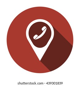 Phone  icon,  isolated. Flat  design.