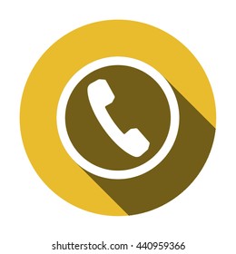 Phone   icon,  isolated. Flat  design.