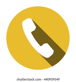 Phone   icon,  isolated. Flat  design.