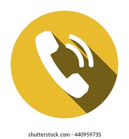 Teléfono   , aislado. Diseño plano.