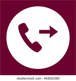 Phone  icon,  isolated. Flat  design.