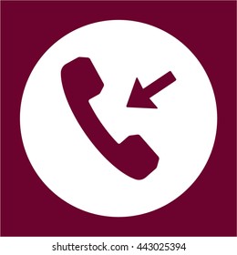 Phone  icon,  isolated. Flat  design.