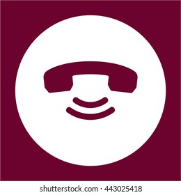 Phone  icon,  isolated. Flat  design.