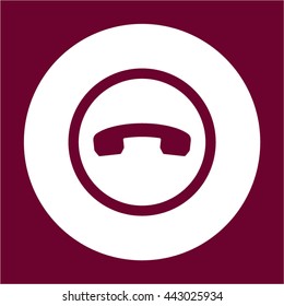 Phone  icon,  isolated. Flat  design.