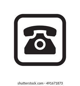 Phone    icon,  isolated. Flat  design.
