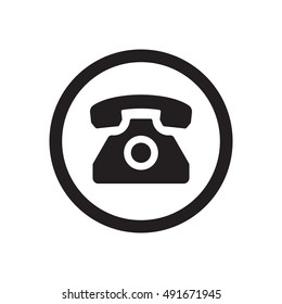 Phone    icon,  isolated. Flat  design.