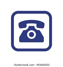 Phone   icon,  isolated. Flat  design.