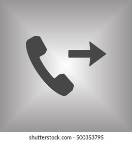 Phone   icon,  isolated. Flat  design.