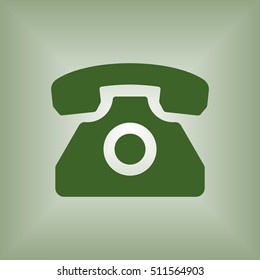 Phone   icon,  isolated. Flat  design.