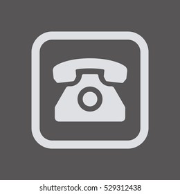 Phone  icon,  isolated. Flat  design.