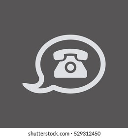 Phone  icon,  isolated. Flat  design.