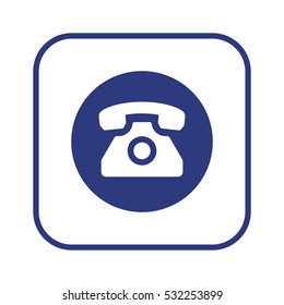 Phone  icon,  isolated. Flat  design.