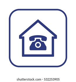 Phone  icon,  isolated. Flat  design.