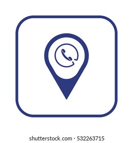  Phone   icon, isolated. Flat  design. 