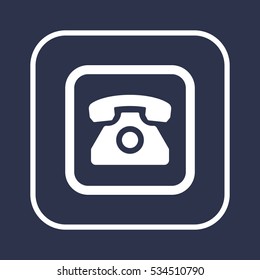 Phone  icon,  isolated. Flat  design.