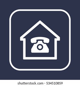 Phone  icon,  isolated. Flat  design.
