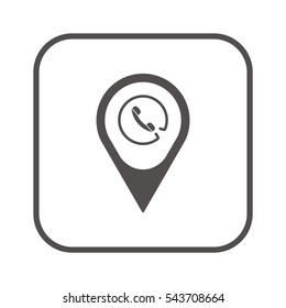  Phone   icon, isolated. Flat  design. 