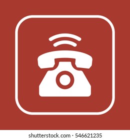 Phone  icon,  isolated. Flat  design.
