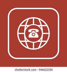 Phone  icon,  isolated. Flat  design.