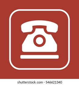 Phone  icon,  isolated. Flat  design.