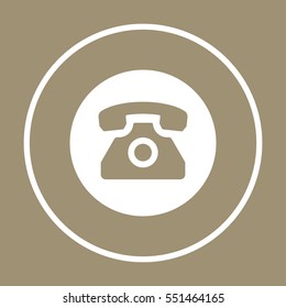 Phone  icon,  isolated. Flat  design.