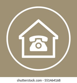 Phone  icon,  isolated. Flat  design.