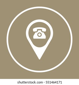 Phone  icon,  isolated. Flat  design.