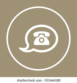 Phone  icon,  isolated. Flat  design.