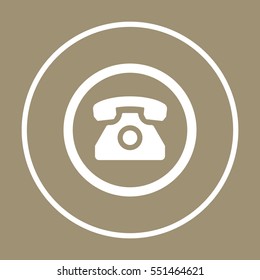 Phone  icon,  isolated. Flat  design.