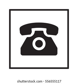Phone  icon,  isolated. Flat  design.