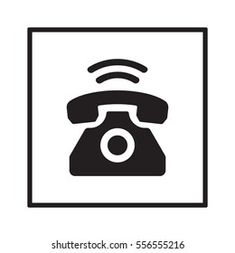 Phone  icon,  isolated. Flat  design.